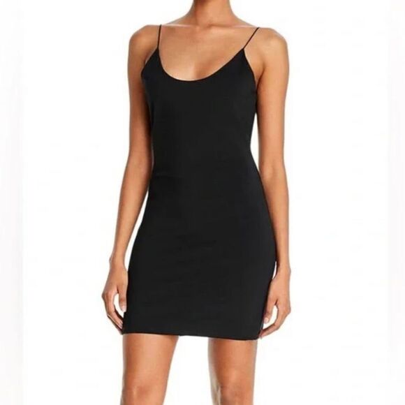 Alice + Olivia Women’s 10 Black Nelle Fitted Mini Sleeveless Dress Stretch - Picture 4 of 15